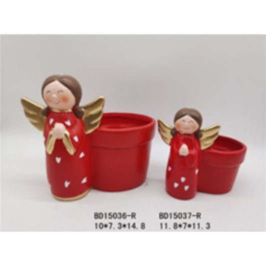 Ceramic Christmas Terracotta Pot Duo