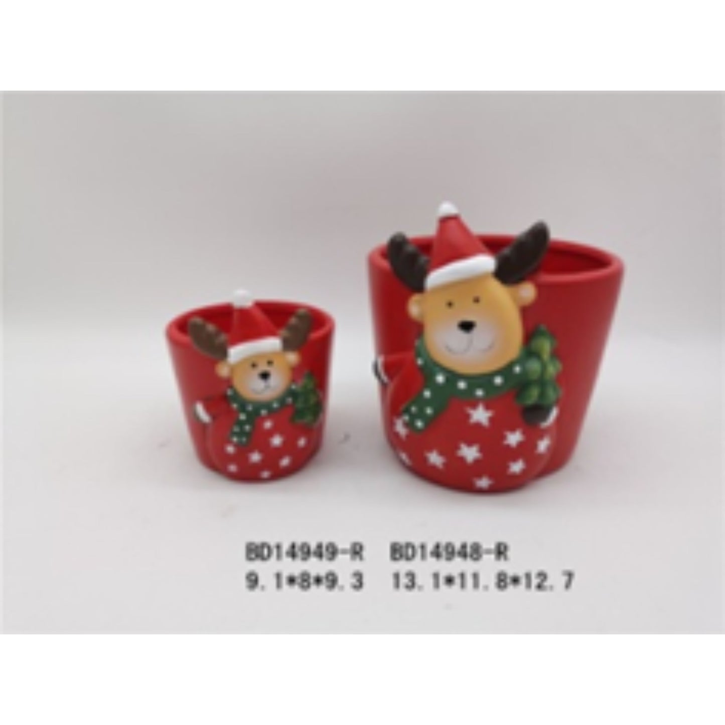 Holiday Terracotta Ceramic Flower Pots