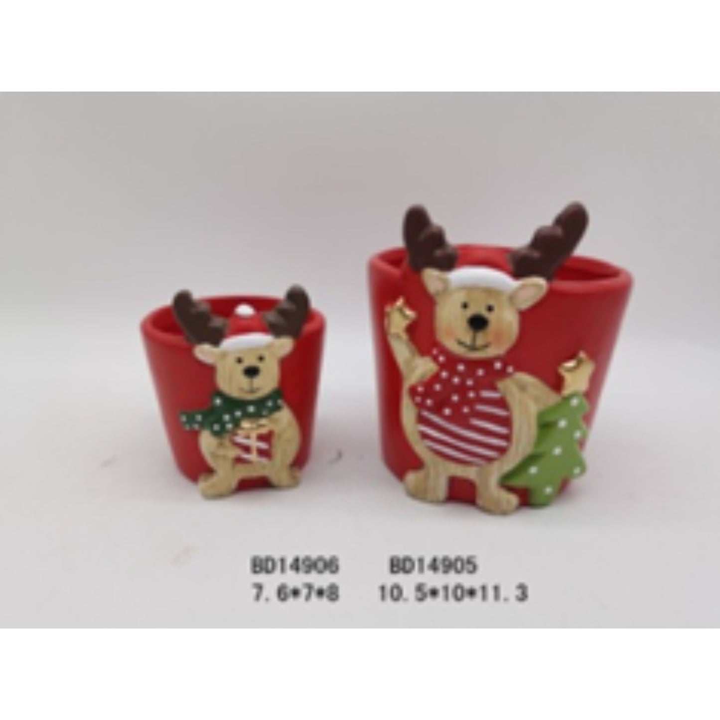 Mini Terracotta Christmas Ceramic Flower Pots