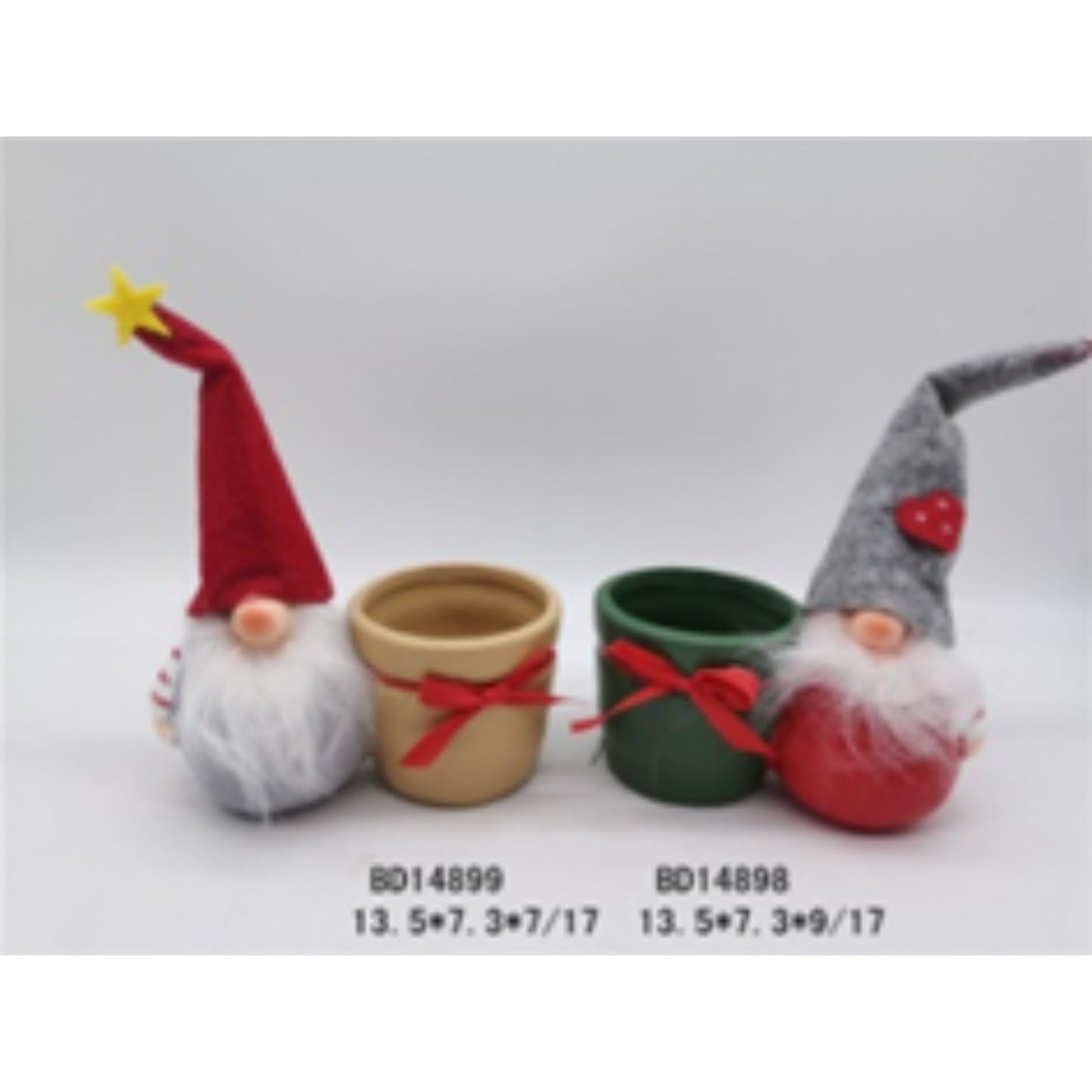 Classic Terracotta Ceramic Christmas Flower Pot