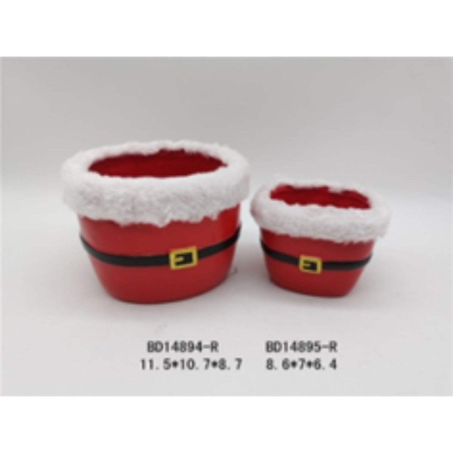 Classic Terracotta Ceramic Christmas Flower Pots