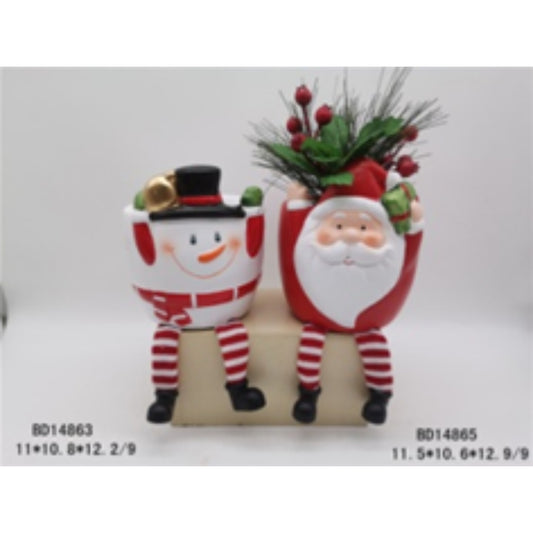 Decorative Ceramic Christmas Terracotta Pots