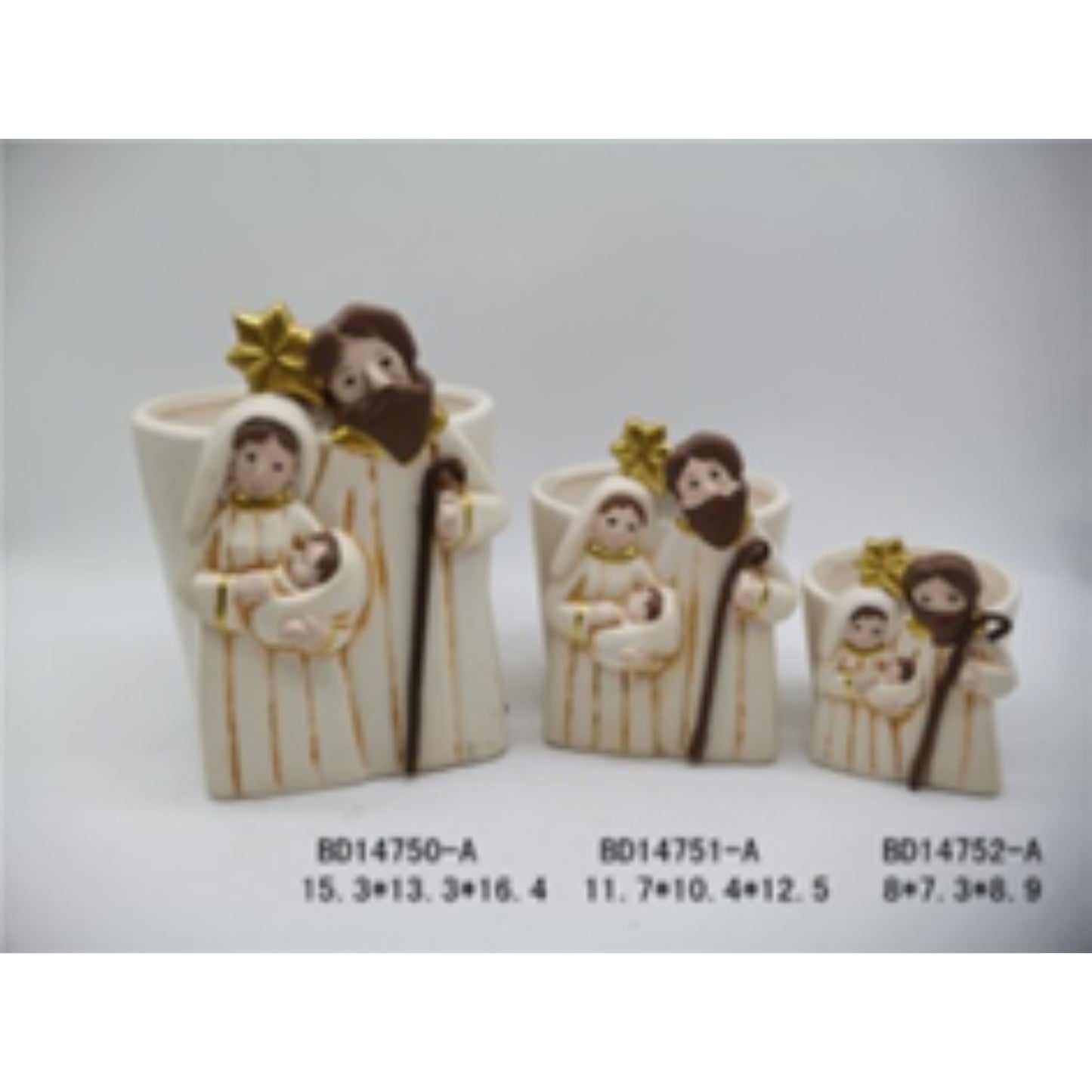 Rustic Holiday Terracotta Ceramic Christmas Pot Trio
