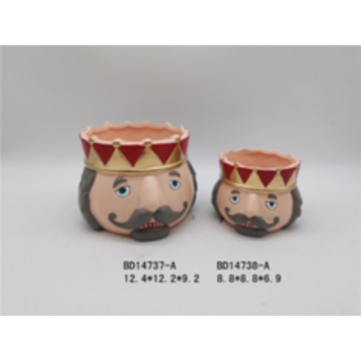 Charming Terracotta Ceramic Christmas Planter Duo