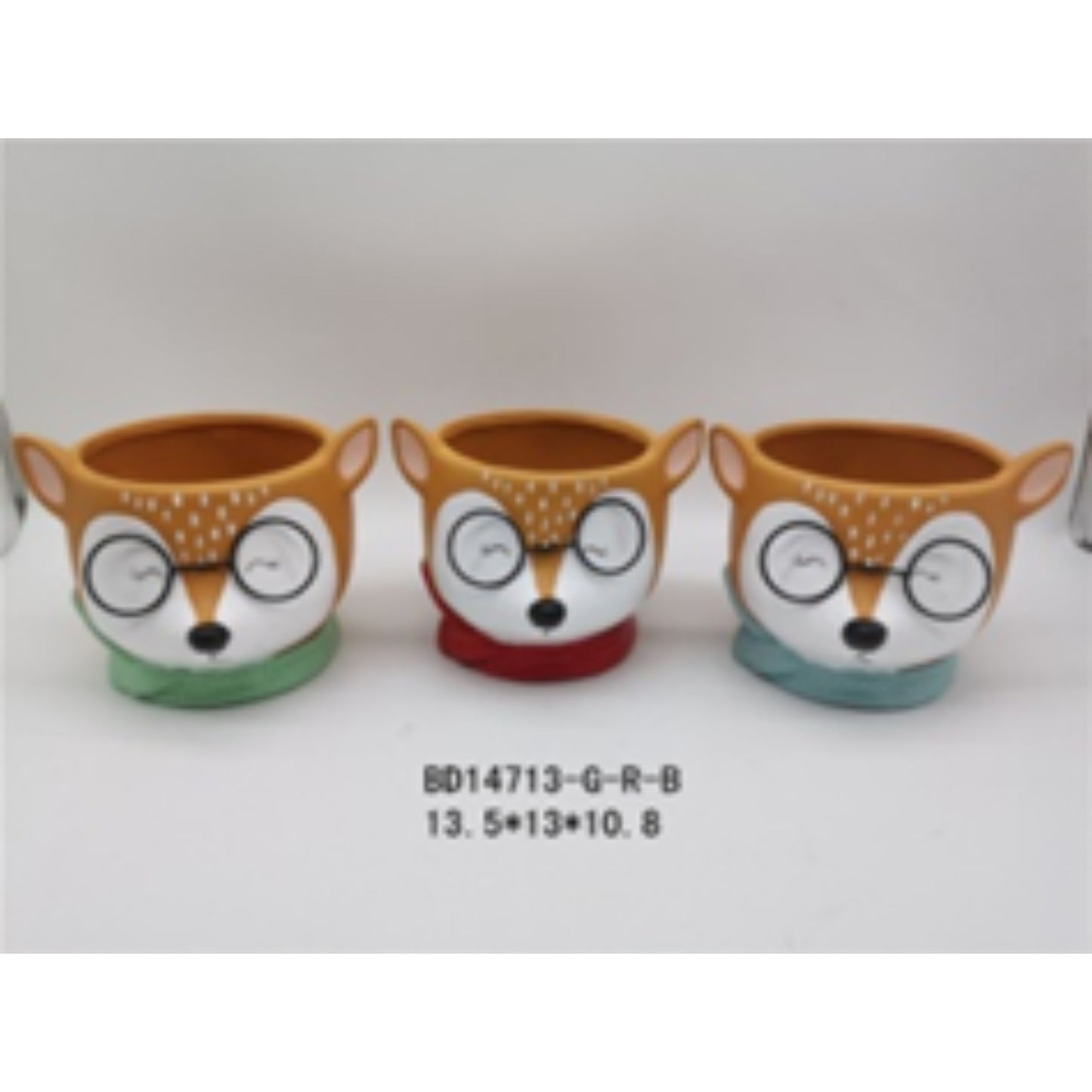 Colorful Terracotta Ceramic Holiday Planter Set