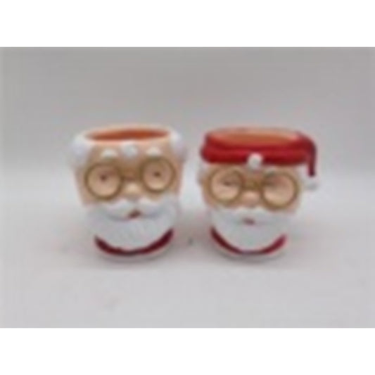 Mini Terracotta Ceramic Christmas Planter Duo