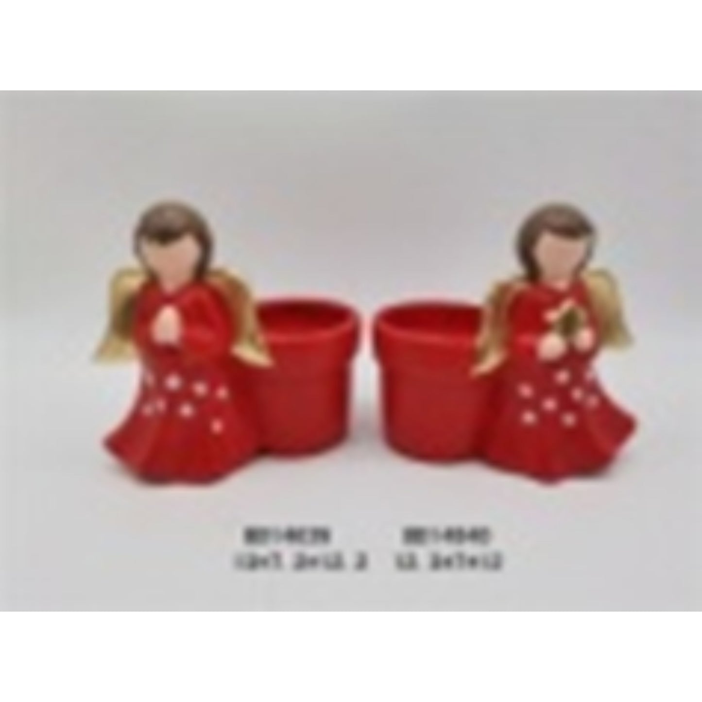 Holiday White Ceramic Terracotta Christmas Flower Pot Set