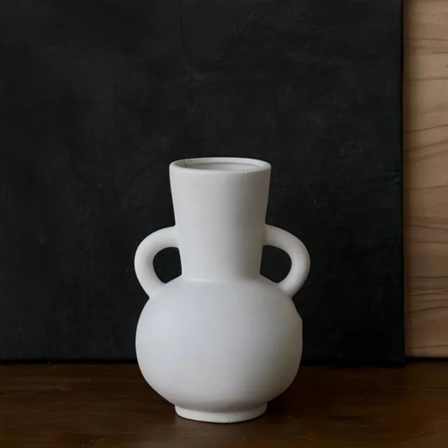 Modern Dolomite Ceramic Vase in Neutral Tone