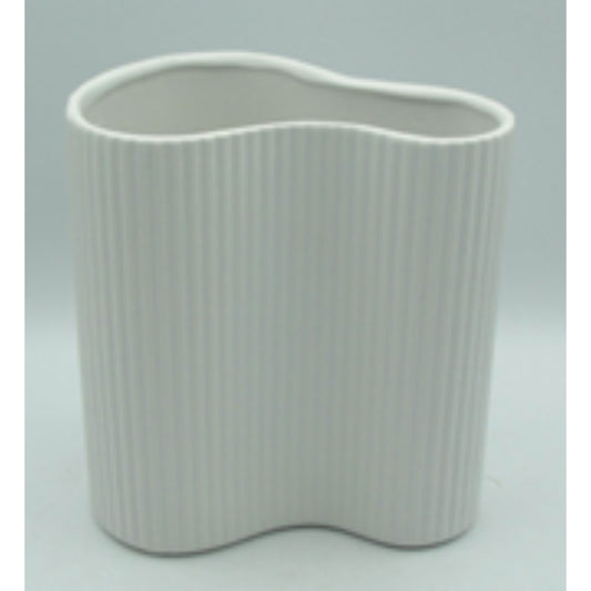 Contemporary Oval Dolomite Ceramic Vase