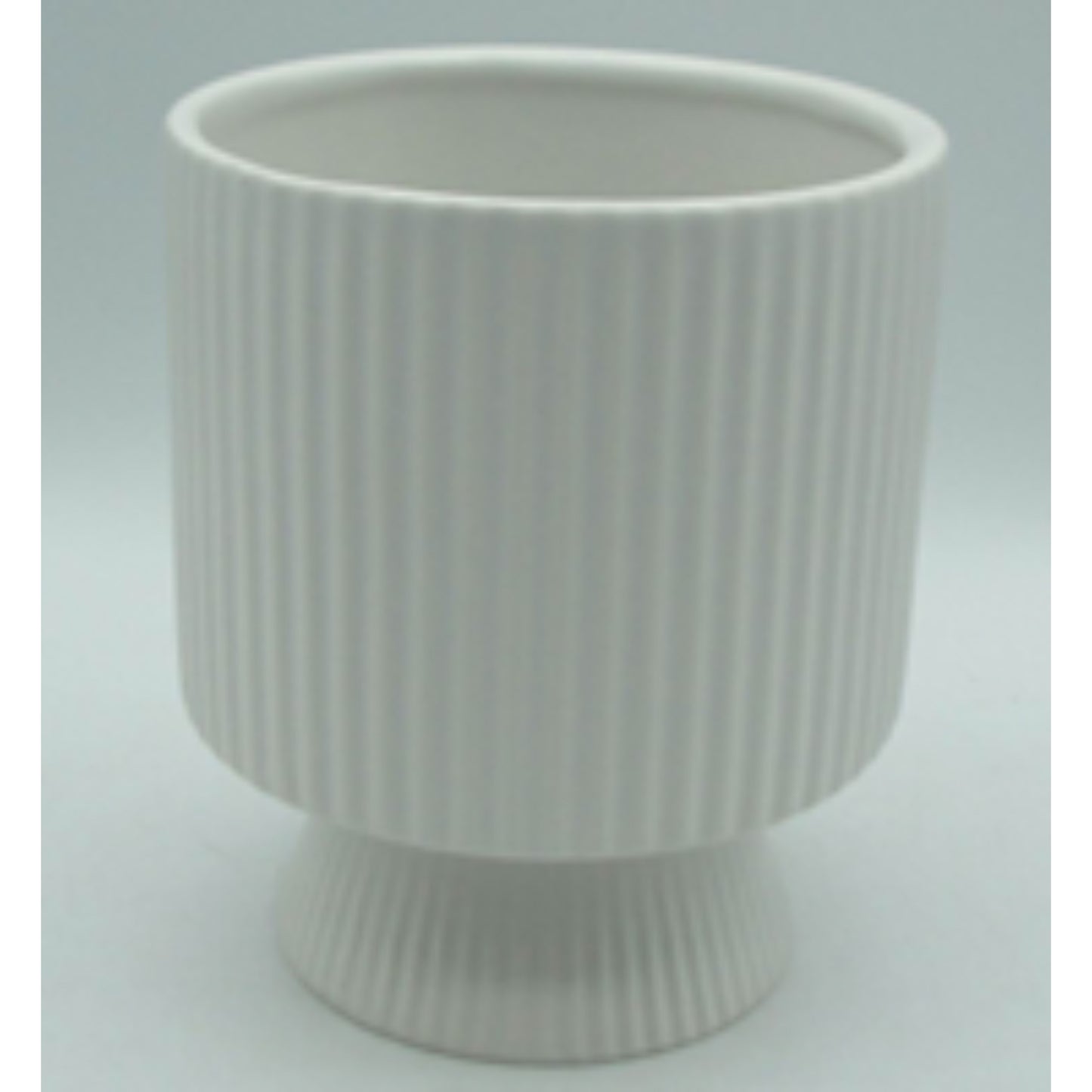 DYH23P608 W Dolomite Ceramic Vase with Soft Matte Finish