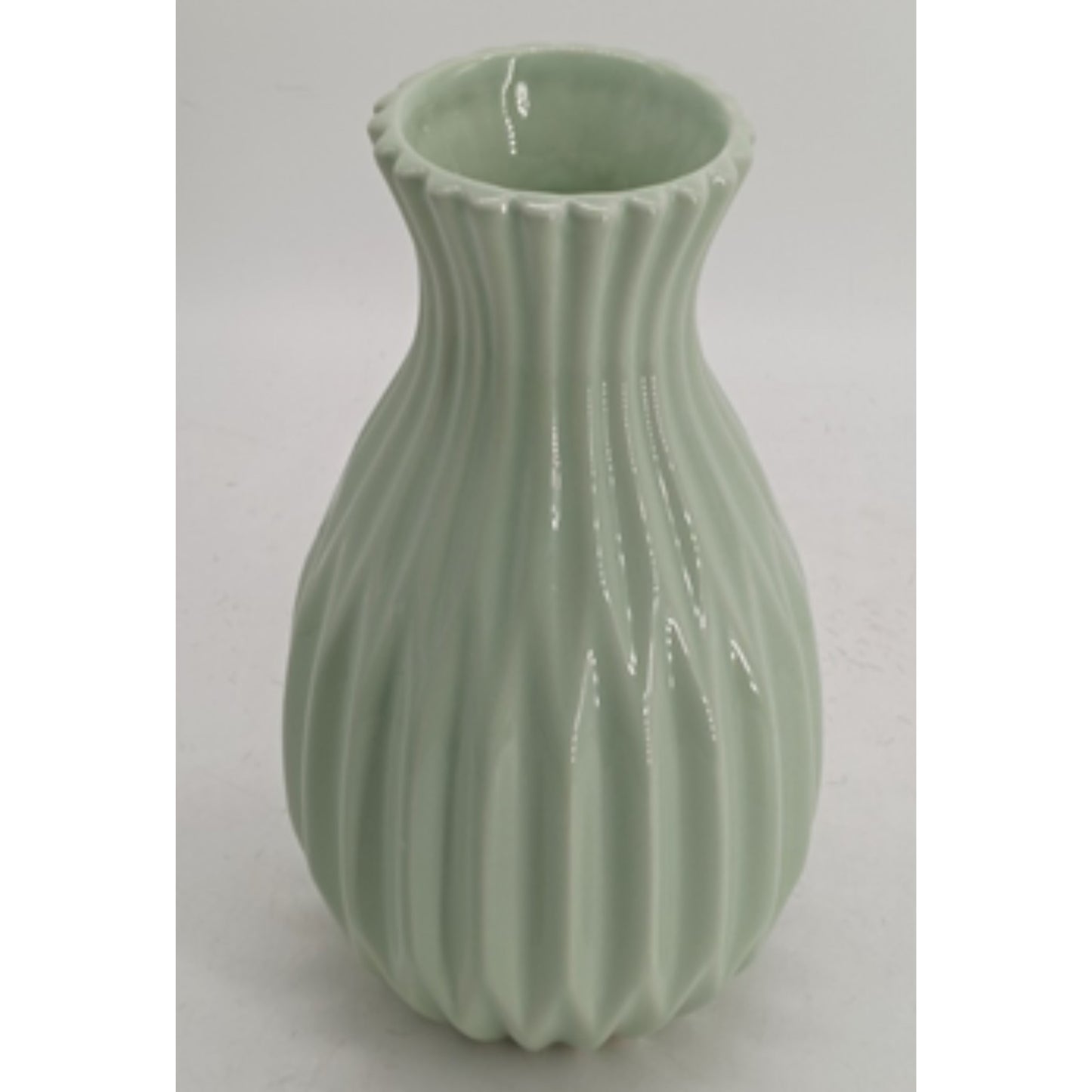 NP24-1555 Dolomite Flower Vase with Textured Matte Finish