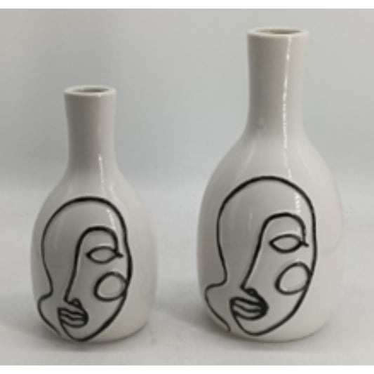 NP2570 & NP2571 Stoneware Ceramic Flower Vase Set