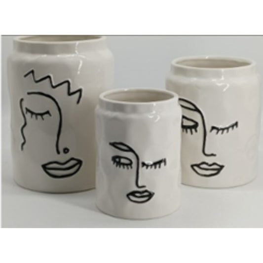 NP2573/NP2574/NP2575 Stoneware Ceramic Flower Vase Set