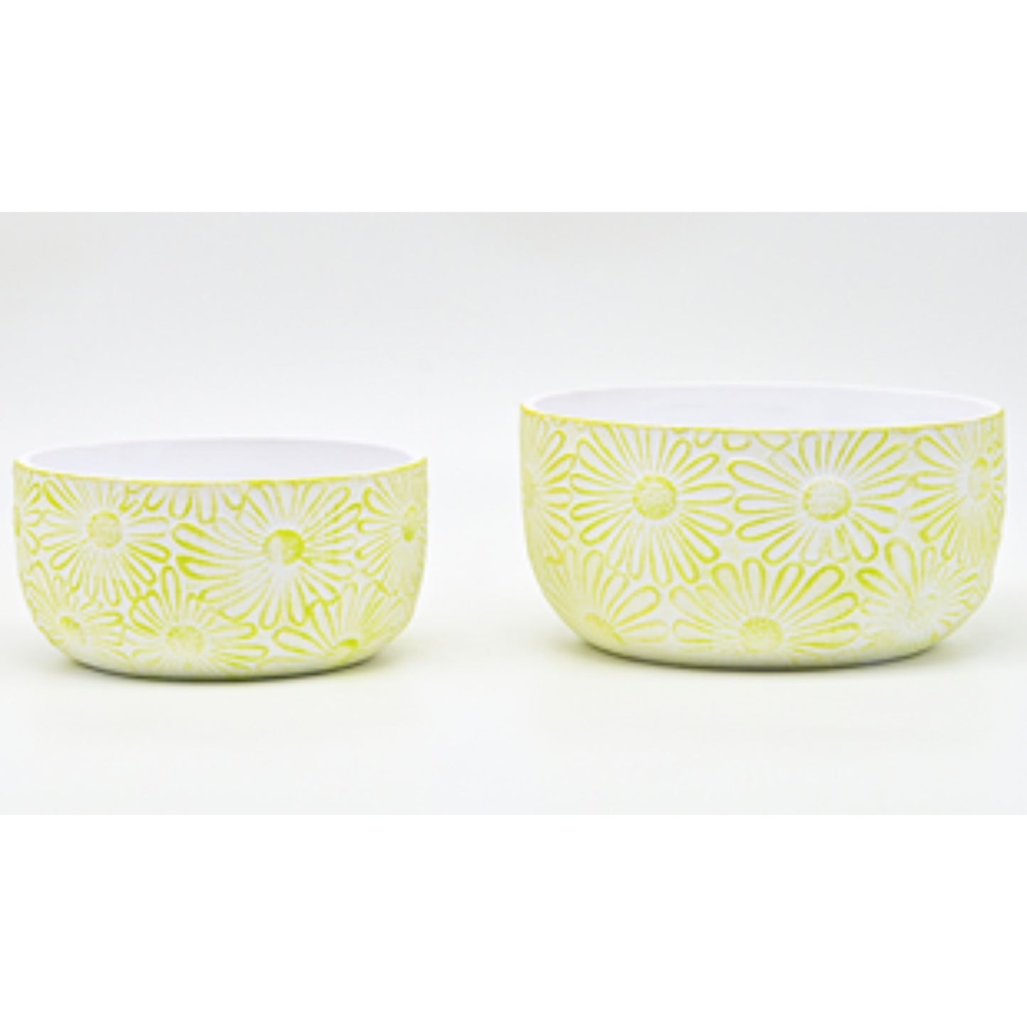 Wide Rim Flower Pot Set NPF3371-Y / NPF3372-Y