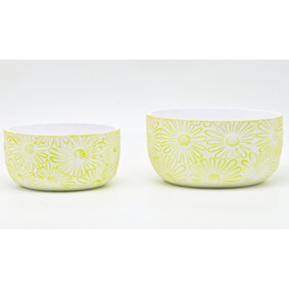Wide Rim Flower Pot Set NPF3371-Y / NPF3372-Y
