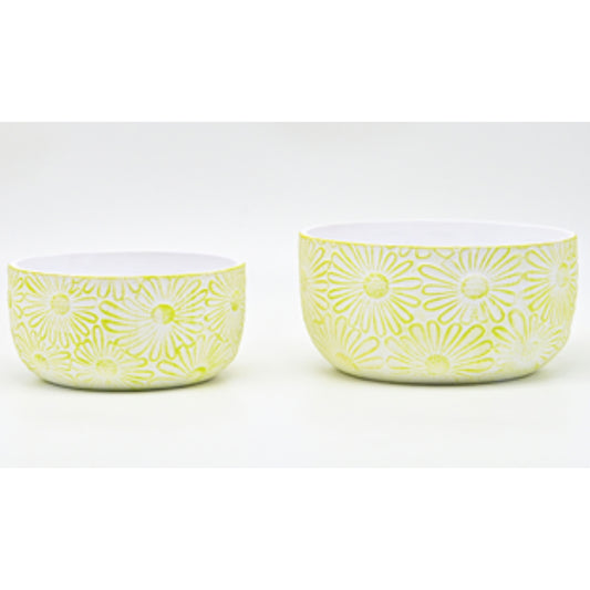 Wide Rim Flower Pot Set NPF3371-Y / NPF3372-Y