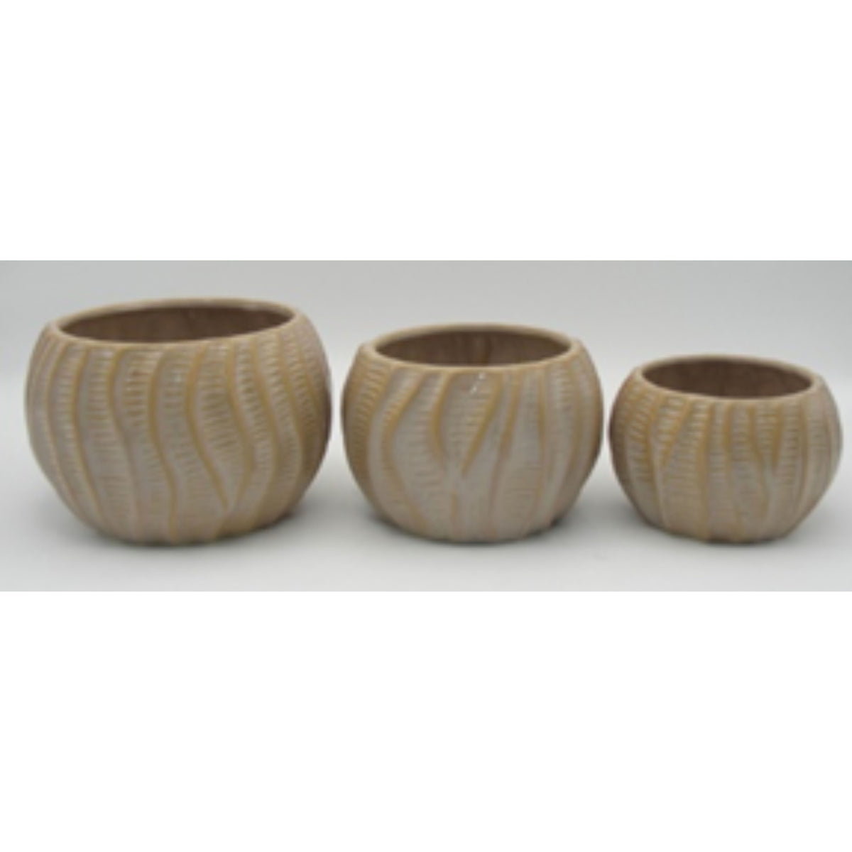 Textured Round Flower Pot Set DYH19H113BC Series