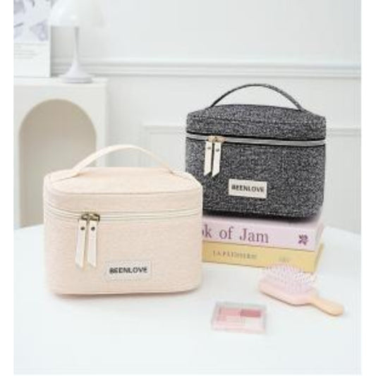 Woven Snow Top-Lid Cosmetic Bag RH2515 – 22.5×15×13cm