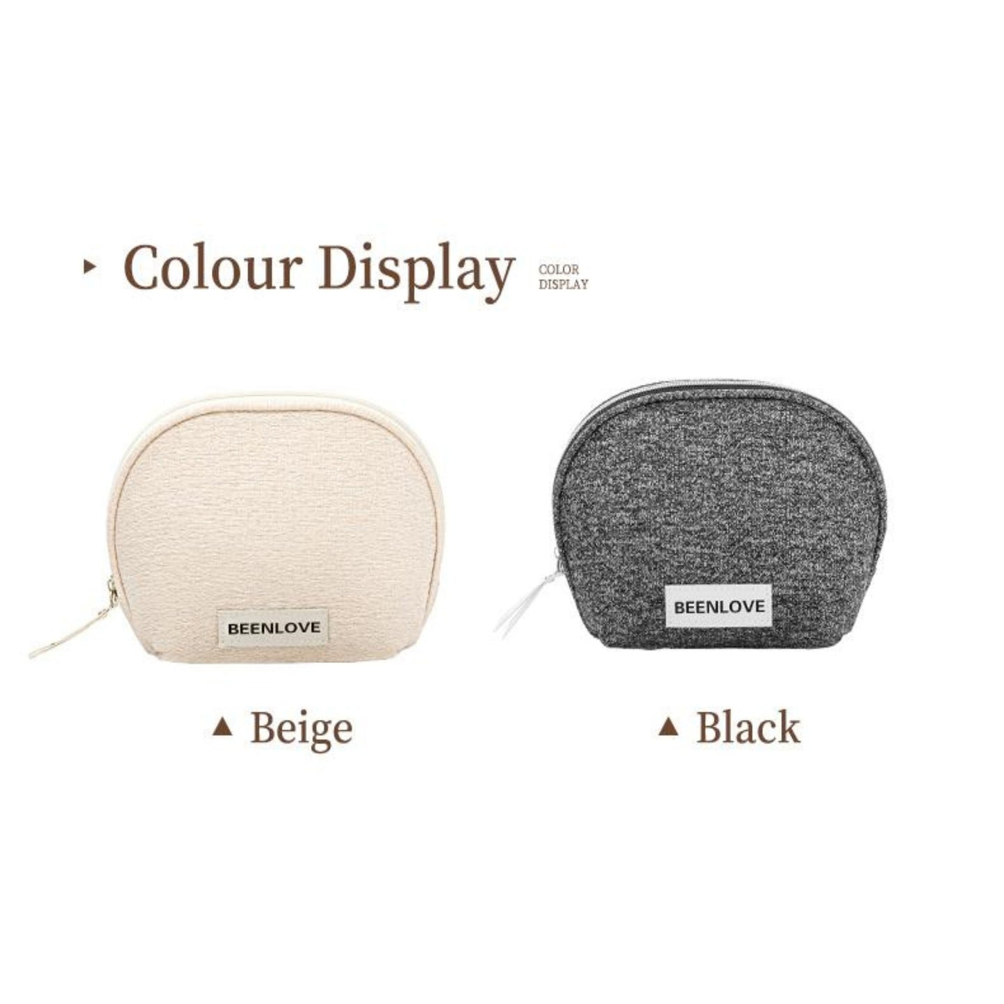 Woven Snow Half-Moon Cosmetic Bag RH2513 – 19.5×9.5×15cm