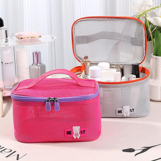 Holiday Open-Top Mesh Cosmetic Bag RH2405