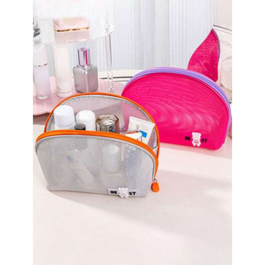 Holiday Mesh Half-Moon Cosmetic Bag RH2403