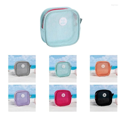 Holiday Mesh Square Organizer Pouch RH2402