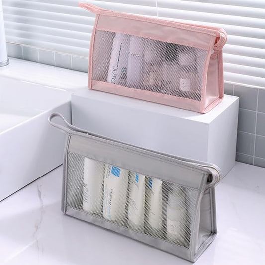 British Style Diagonal Travel Toiletry Bag – Compact Polyester Organizer