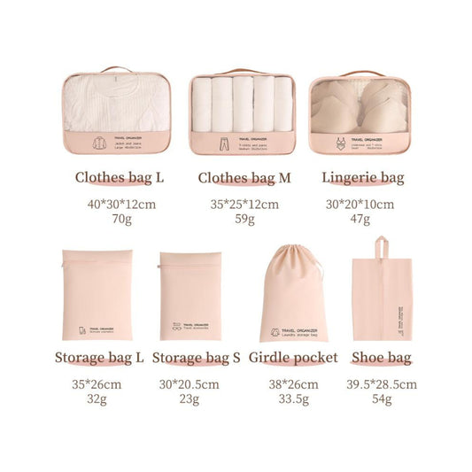 Packing Cube Set RH2532 – Cotton-Like Fabric Travel Organizer