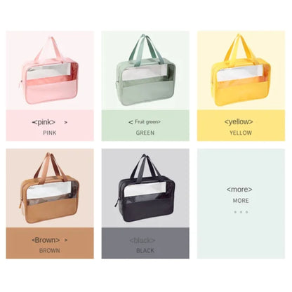 RH2301/RH2302/RH2303 Semi-Transparent Leather Handheld Toiletry Bags