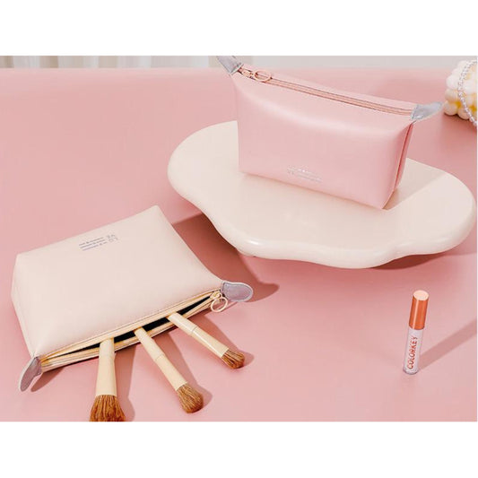RH2236 Heartbeat Dumpling-Shaped Pouch – PU with Peach Velvet Lining