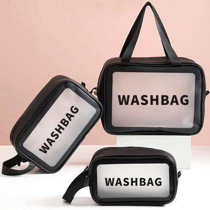 YTJ001/002/003 PU Toiletry Bags Set – Large, Medium, Small Sizes