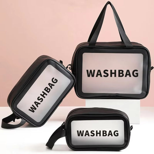 YTJ001/002/003 PU Toiletry Bags Set – Large, Medium, Small Sizes