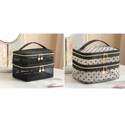Heart Design Mesh Makeup Bags - Model LG0030 & LG0029