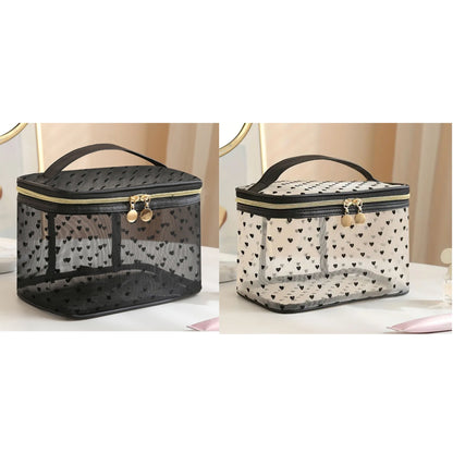Heart Design Mesh Makeup Bags - Model LG0030 & LG0029