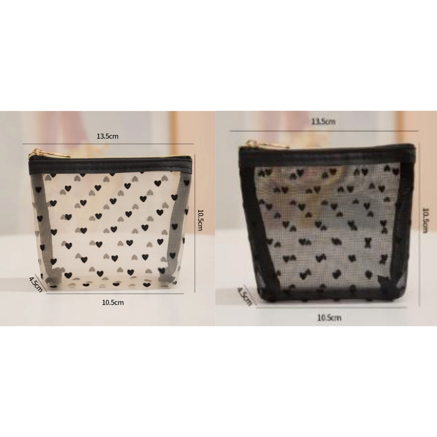Heart Design Mesh Storage Bags - Model LG0028 & LG0027