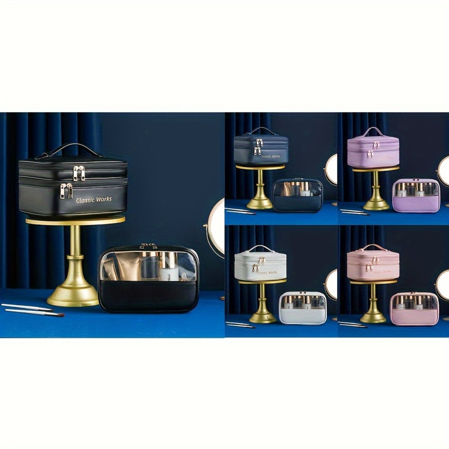 PU Makeup Bag 2-Piece Set - Model LG0013
