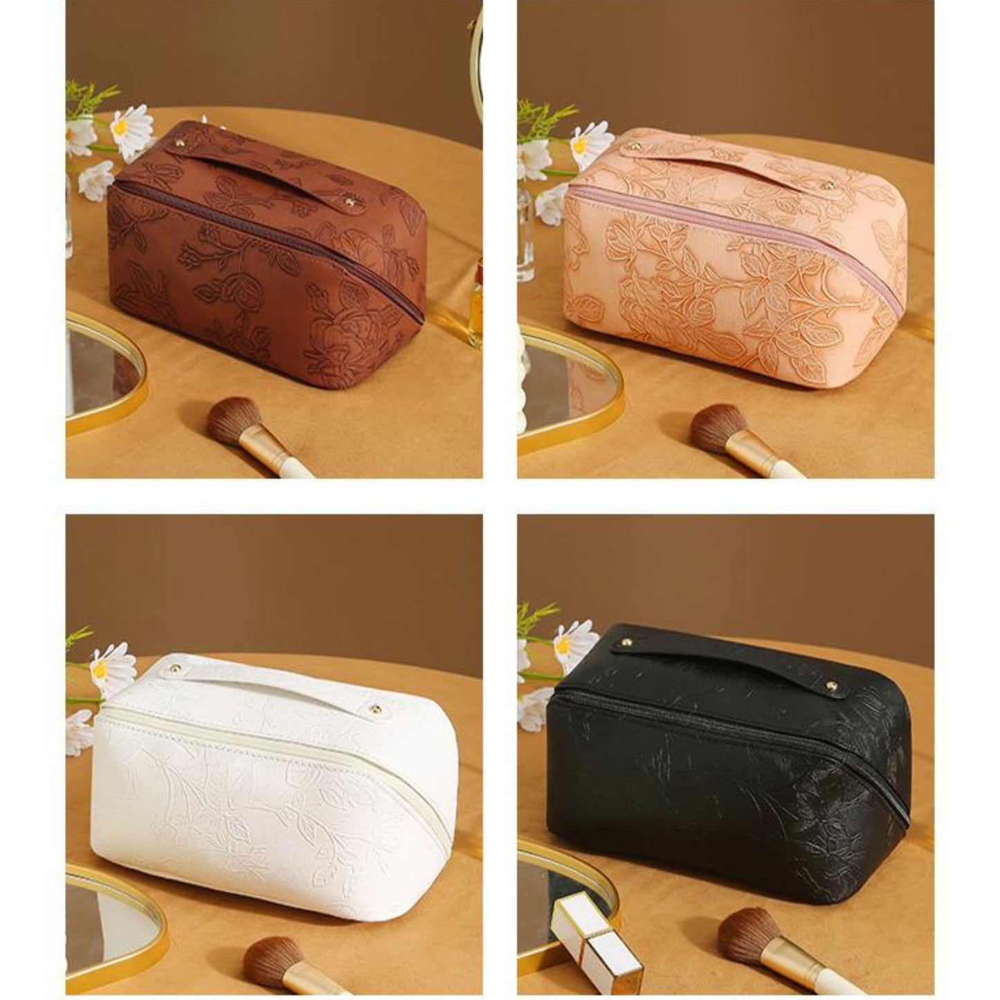 Vintage Pillow-Style Makeup Bag - Model LG0007
