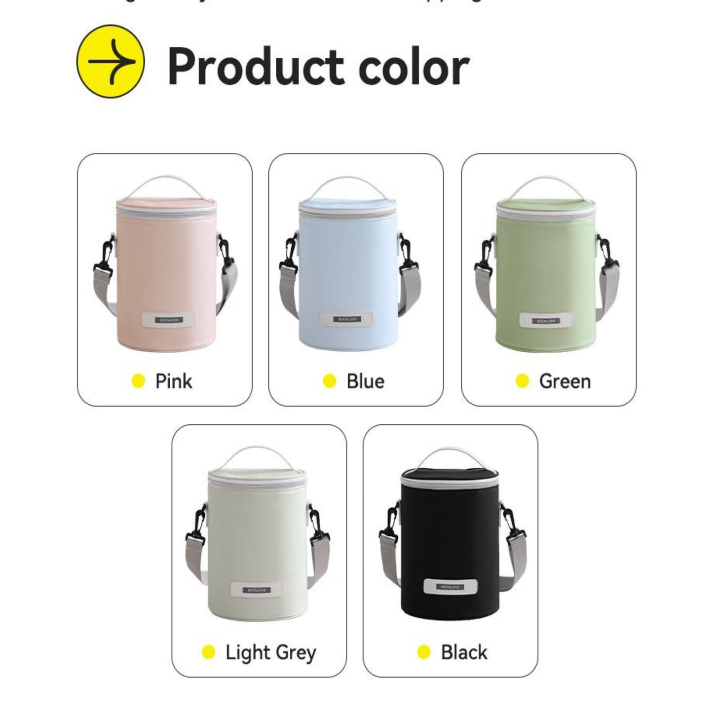 Smiley Face Cylinder Lunch Bag - Model RH2519
