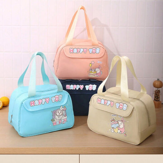 Vibrant Cartoon Half-Round Lunch Bag - Model RH2409