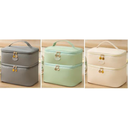 PU Double-Layer Lunch Bag - Model LG0039