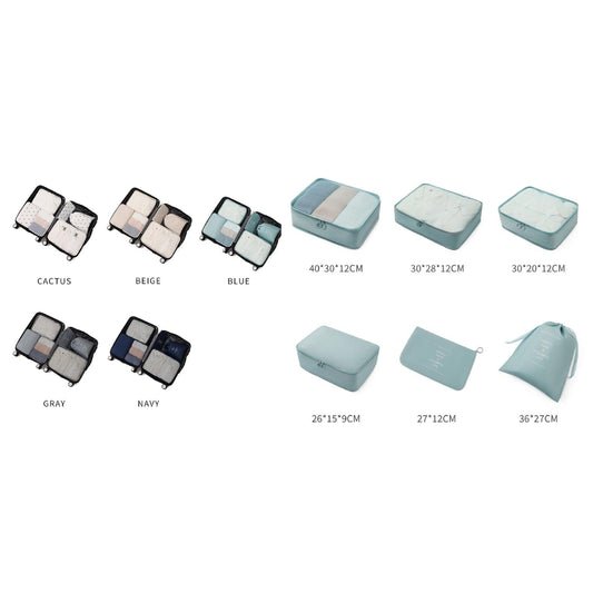Packing Cube Set XWX002 – 290 Twill 6-Piece Organizer