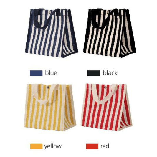 Tote Bag JY026 / JY027 / JY028 – Striped Portable Handheld Tote with PE Coating