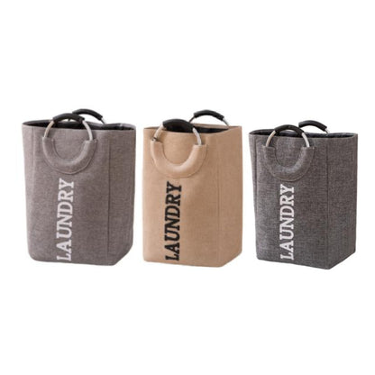 Laundry Bag JY008 – Cotton-Linen EVA Storage Bag with Handle Strap
