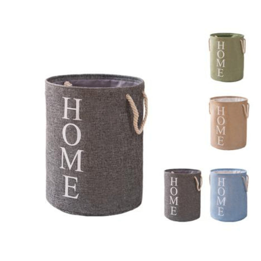 Laundry Bag 0WQ009 – Large Round Cotton-Linen EVA Laundry Basket