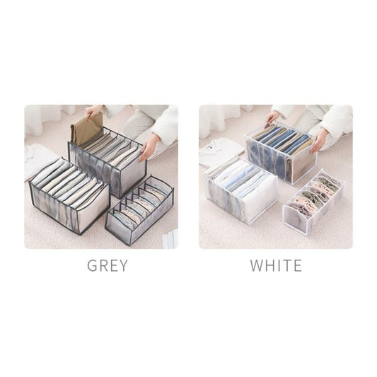 Storage Bag 0WQ045 / 0WQ046 / 0WQ047 – Multi-Grid Clothes Organizer in Nylon Net