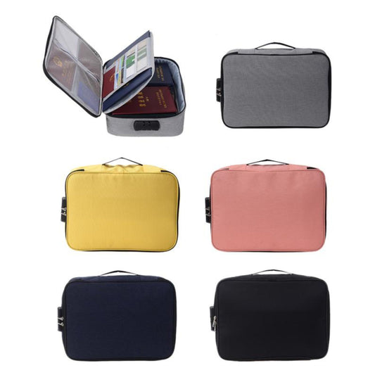 Documents Case RH409 – Double-Layer Lockable Polyester Travel Document Organizer