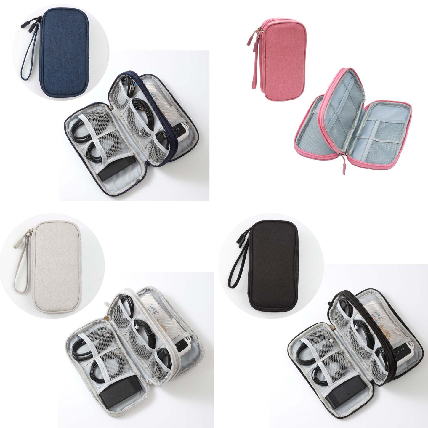 Cable Organizer LJ0002 – Dual-Layer Polyester Tech Pouch