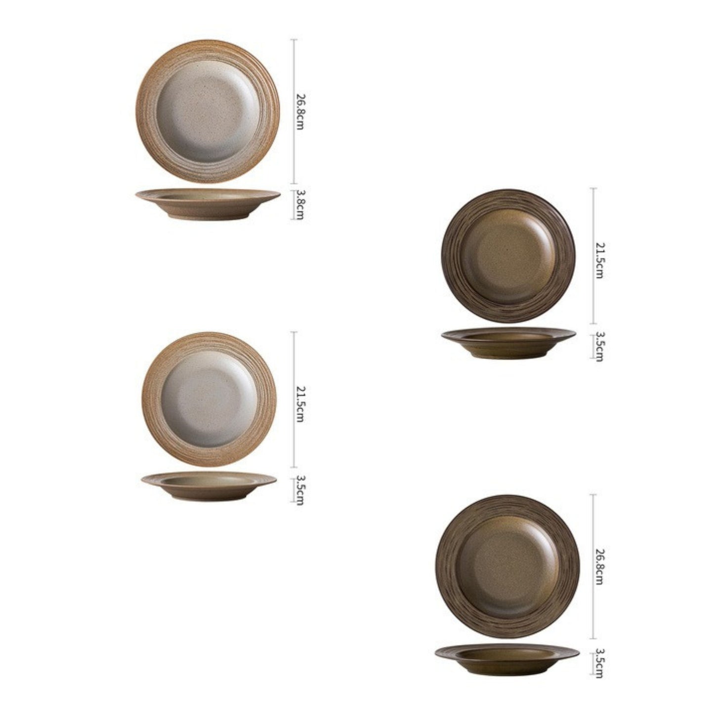 Ocean Series stoneware plates with organic form and serene coastal tones