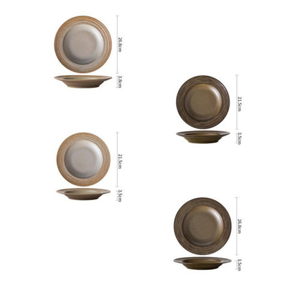 Ocean Series stoneware plates with organic form and serene coastal tones