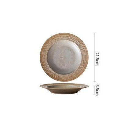 Ocean Series stoneware plates with organic form and serene coastal tones